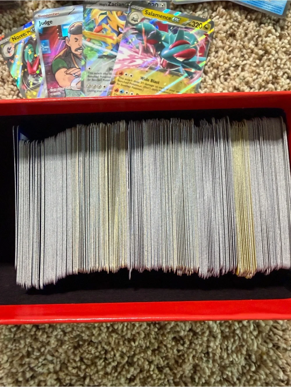 Lot Bundle of 350 Pokemon Cards and 2 Packs of Sleeves 2021-2025